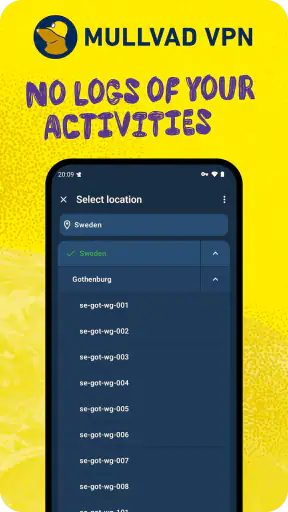 Mullvad VPN screenshot
