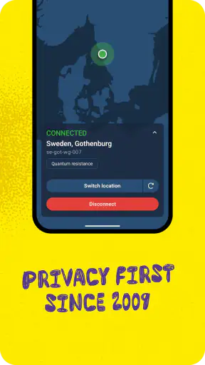 Mullvad VPN screenshot