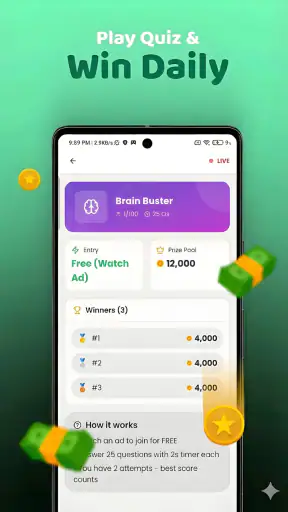 Redeem code app - Quiz & Earn screenshot