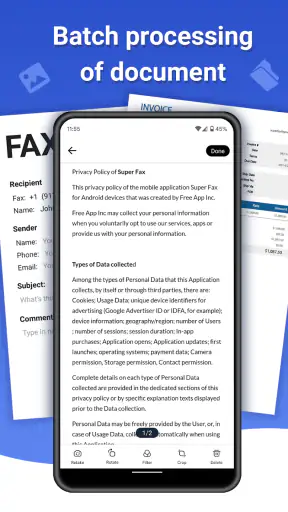 Super Fax - 電話からファックスを送信 screenshot