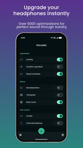 Wavelet: headphone equalizer screenshot