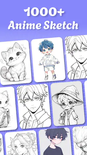アニメスケッチを描く screenshot