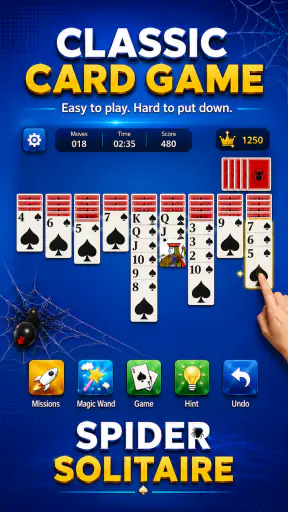 スパイダソリティアゲーム screenshot