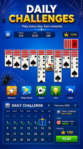 スパイダソリティアゲーム screenshot
