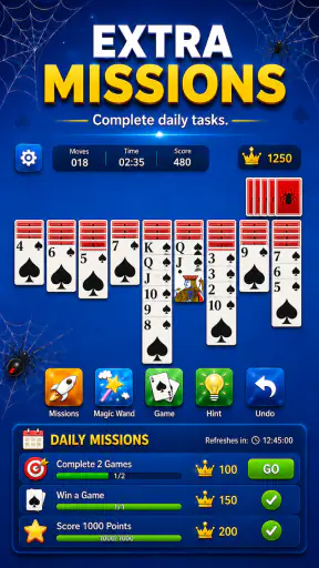 スパイダソリティアゲーム screenshot