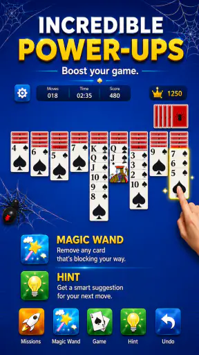 スパイダソリティアゲーム screenshot