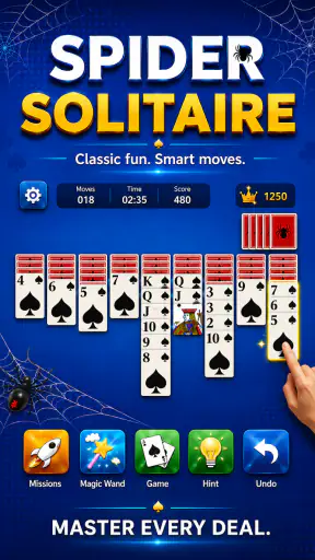 スパイダソリティアゲーム screenshot