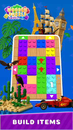 スワイプ・イット:木製ボードパズル screenshot 2