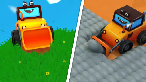 トラックと掘削機を使った子供向けブルドーザー建設ゲーム screenshot