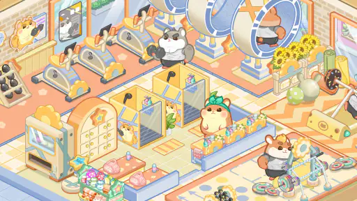 ハムハム商店街: かわいい放置タイクーンゲーム screenshot