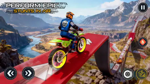 バイクスタントレースゲーム screenshot