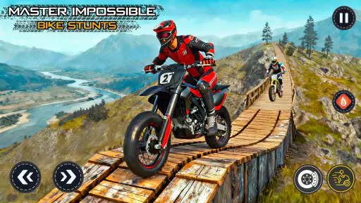 バイクスタントレースゲーム screenshot