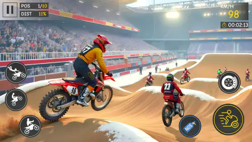 バイクスタントレースゲーム screenshot