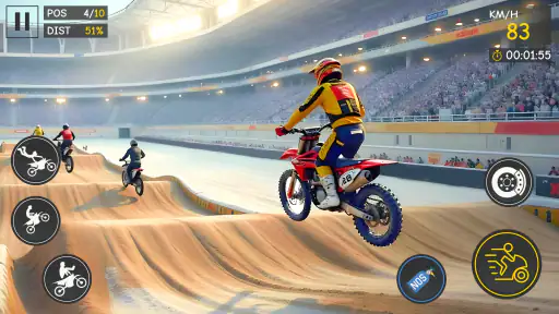 バイクスタントレースゲーム screenshot