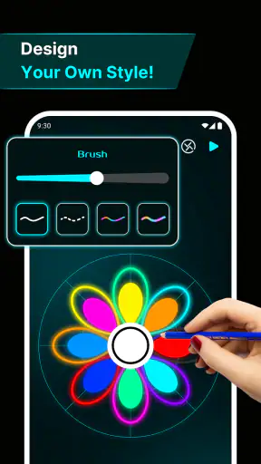 フィンガースピナー:光るアートドロー screenshot 11