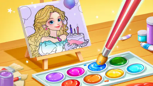 プリンセスゲーム：ファンタジーぬりえ screenshot