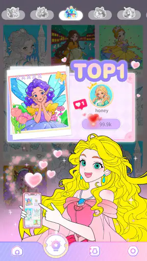 プリンセスゲーム：ファンタジーぬりえ screenshot