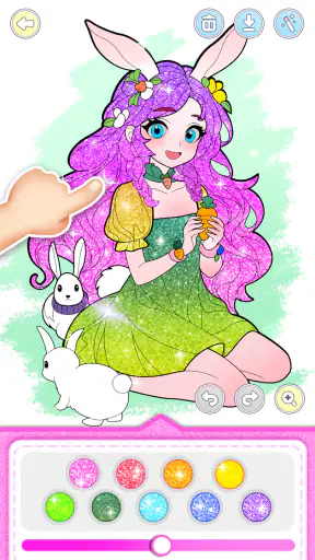 プリンセスゲーム：ファンタジーぬりえ screenshot