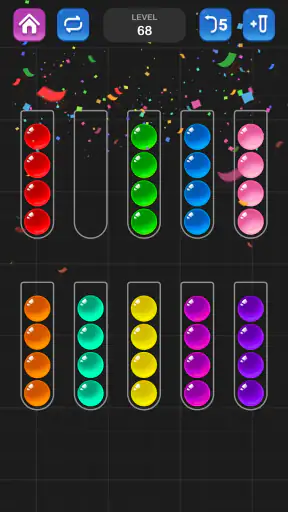 ボール選別 - 脳を鍛える色分けパズル ゲーム screenshot