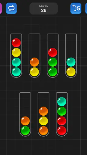 ボール選別 - 脳を鍛える色分けパズル ゲーム screenshot