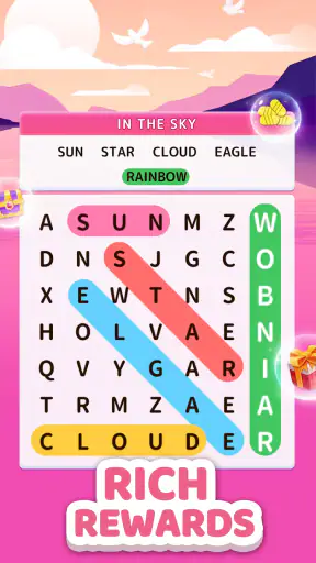 ワードサーチパズル: 楽しいwordサーチ screenshot
