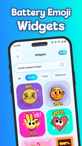絵文字バッテリーアイコンをカスタマイズ screenshot