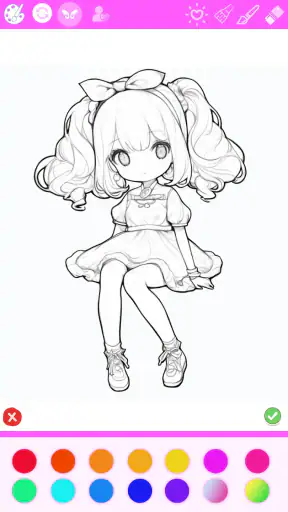 色塗り絵：イラストお絵描きぬりえパズルASMRゲーム screenshot