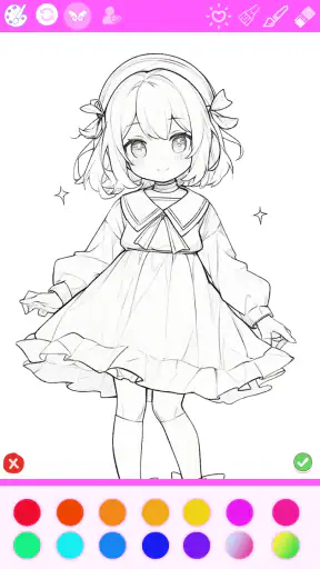 色塗り絵：イラストお絵描きぬりえパズルASMRゲーム screenshot