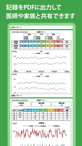 血圧 血糖値 体重記録 - TryNotes screenshot 10