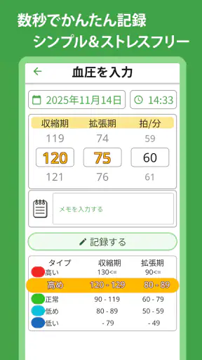 血圧 血糖値 体重記録 - TryNotes screenshot 9