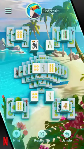 麻雀パズルマッチ NETFLIX screenshot