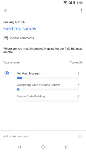 Google Classroom screenshot 5