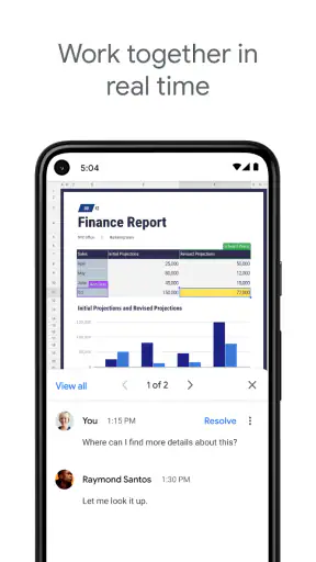 Google Spreadsheets screenshot 1