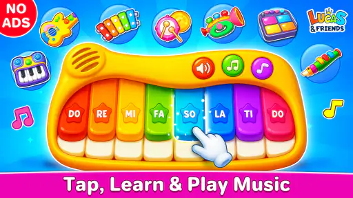 Kids Music: Piano, Xylo, Drums screenshot 1