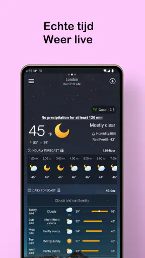 Lokale weersvoorspelling screenshot 2