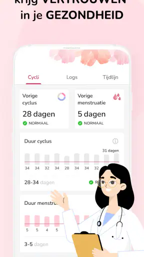 Menstruatie Kalender: Ovulatie screenshot 4