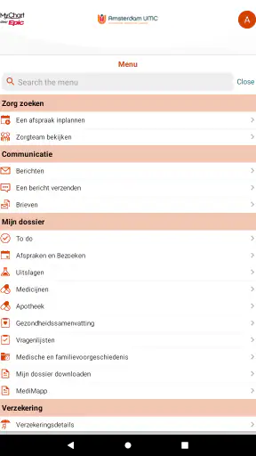 Mijn Dossier Amsterdam UMC screenshot 11