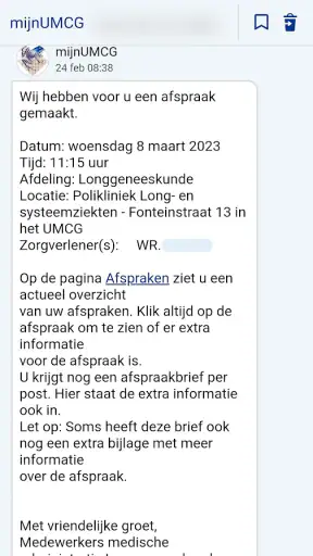 mijnUMCG screenshot 12