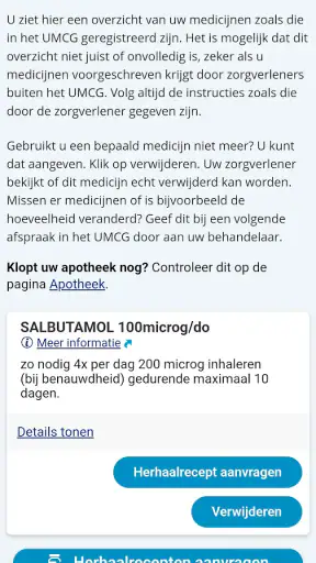 mijnUMCG screenshot 6