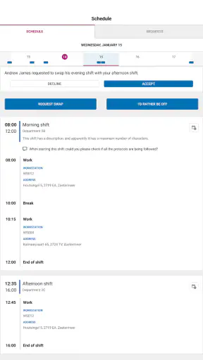 ORTEC Employee Self Service 7 screenshot 12