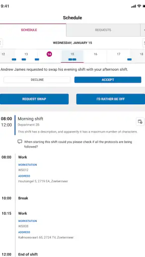ORTEC Employee Self Service 7 screenshot 7