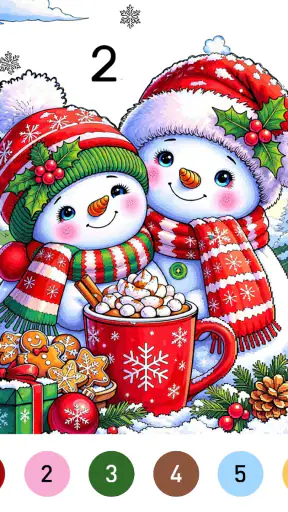 Santa Color By Number Games screenshot 12