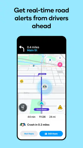 Waze-navigatie en live verkeer screenshot 2