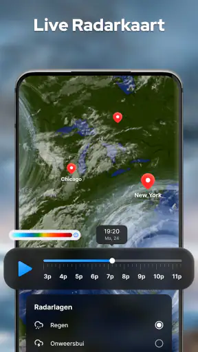 Weersverwachting, Lokale Radar screenshot 3