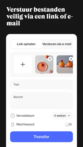 WeTransfer : Bestanden delen screenshot 2