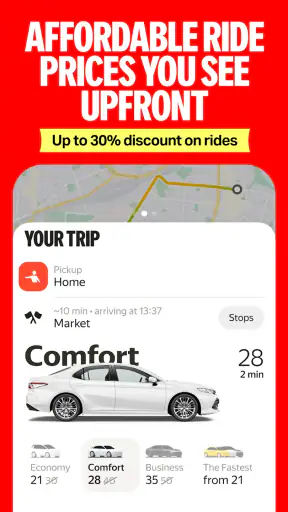Yango: taxi, food, delivery screenshot 9