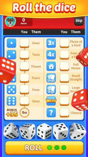 Yatzy Blitz: Classic Dice Game screenshot 1