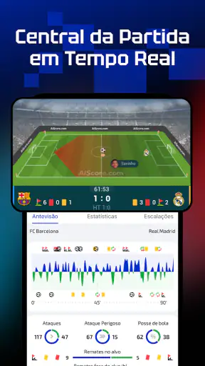 AiScore - Resultados ao Vivo screenshot 1