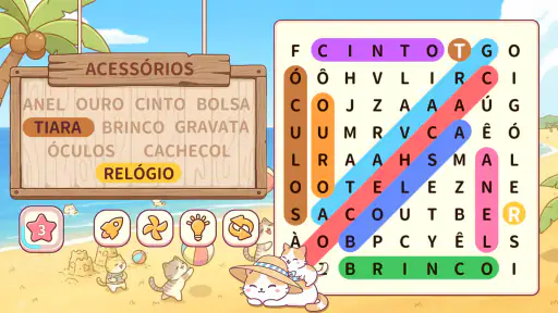 Caça Palavras: Gato Party screenshot 1