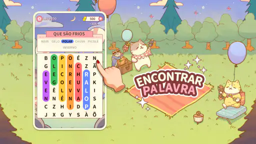 Caça Palavras: Gato Party screenshot 9